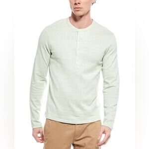 Billy Reid Louis Henley Shirt Men's Green S